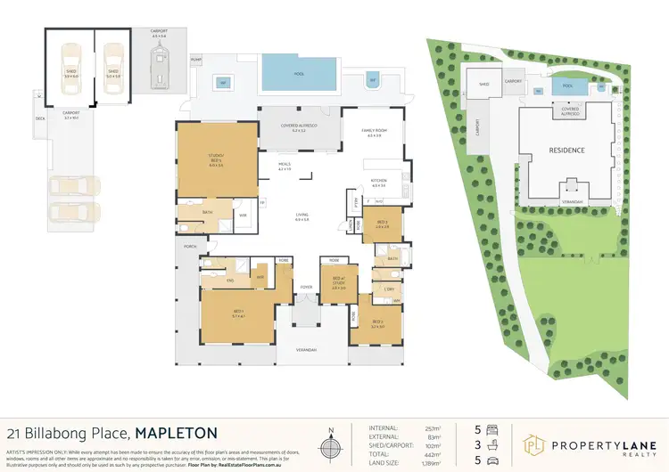 Floorplan of Homely house listing, 21 Billabong Place, Mapleton QLD 4560
