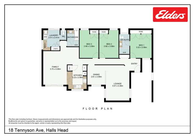 Floorplan of Homely house listing, 18 Tennyson Avenue, Halls Head WA 6210
