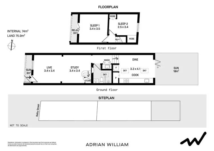 Floorplan of Homely house listing, 54 Reiby Street, Newtown NSW 2042