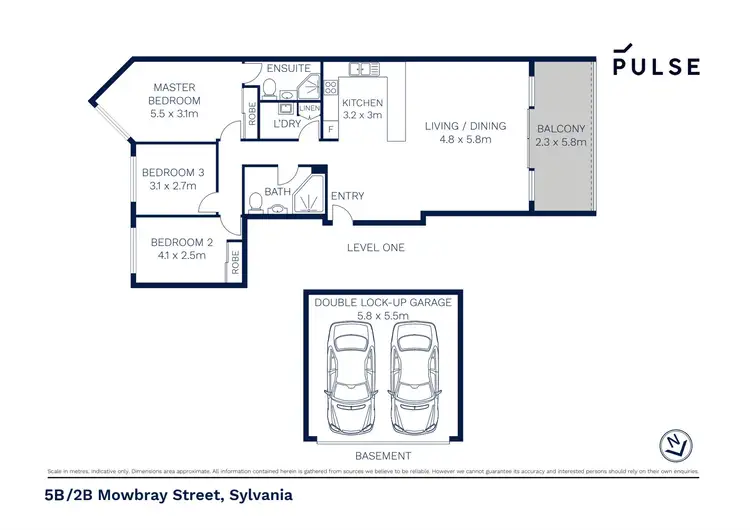 Floorplan of Homely apartment listing, 5B/2B Mowbray Street, Sylvania NSW 2224