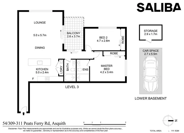 Floorplan of Homely unit listing, 54/309-311 Peats Ferry Road, Asquith NSW 2077