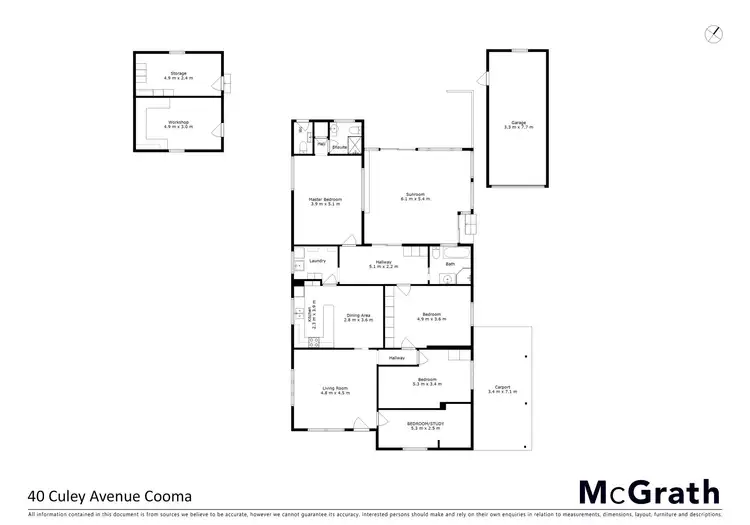 Floorplan of Homely house listing, 40 Culey Avenue, Cooma NSW 2630
