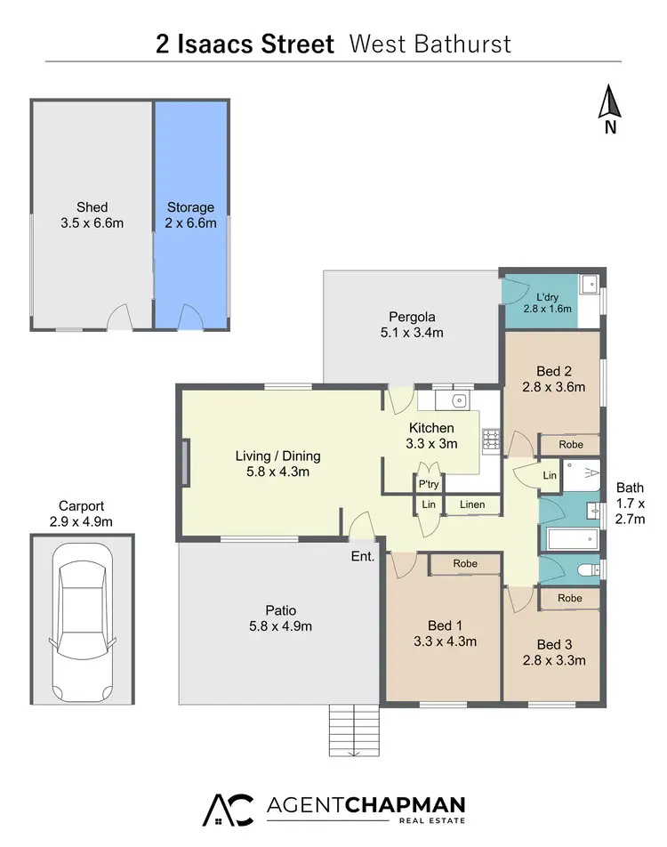 Floorplan of Homely house listing, 2 Isaacs Street, West Bathurst NSW 2795