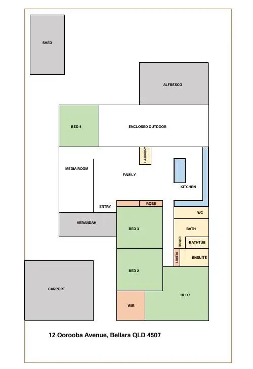 Floorplan of Homely house listing, 12 Oorooba Avenue, Bellara QLD 4507