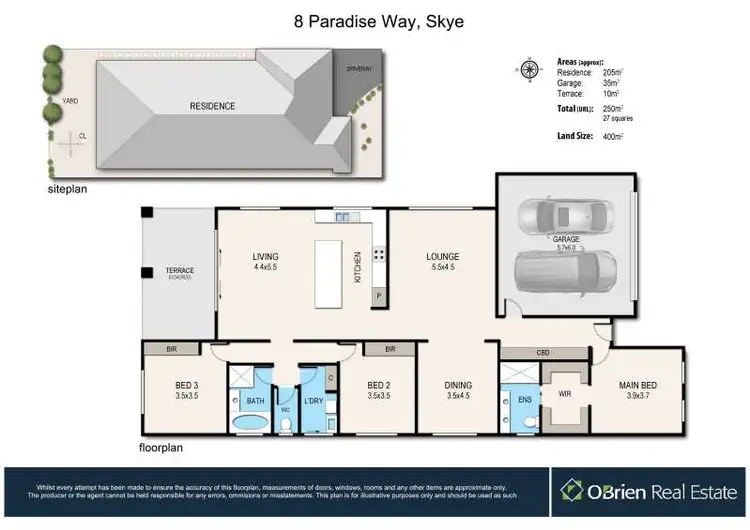 Floorplan of Homely house listing, 8 Paradise Way, Skye VIC 3977