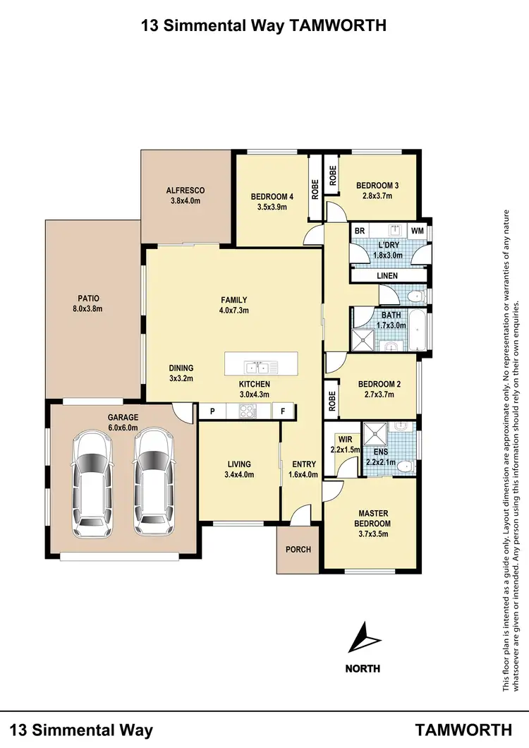 Floorplan of Homely house listing, 13 Simmental Way, Tamworth NSW 2340