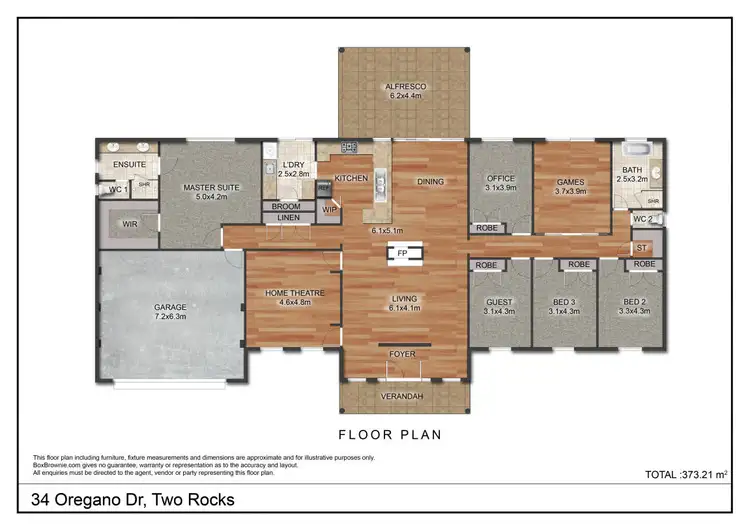 Floorplan of Homely house listing, 34 Oregano Drive, Two Rocks WA 6037