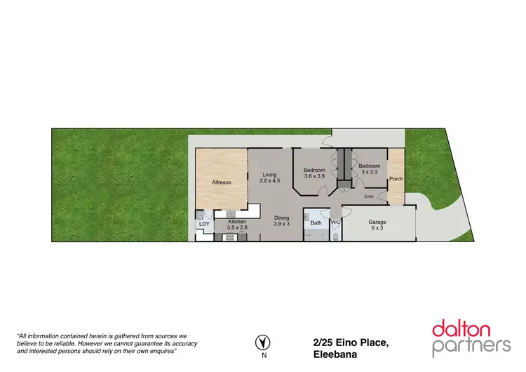 Floorplan of Homely villa listing, 2/25 Eino Place, Eleebana NSW 2282