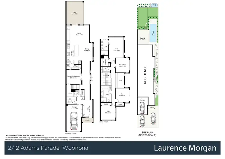 Floorplan of Homely semi-detached listing, 12A Adams Parade, Woonona NSW 2517