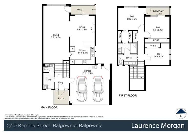 Floorplan of Homely townhouse listing, 2/10 Kembla Street, Balgownie NSW 2519