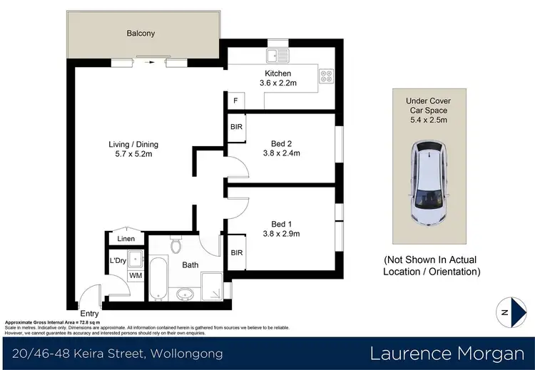 Floorplan of Homely apartment listing, 20/48 Keira Street, Wollongong NSW 2500