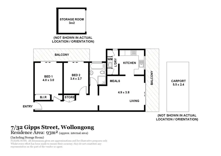 Floorplan of Homely apartment listing, 7/32 Gipps Street, Wollongong NSW 2500
