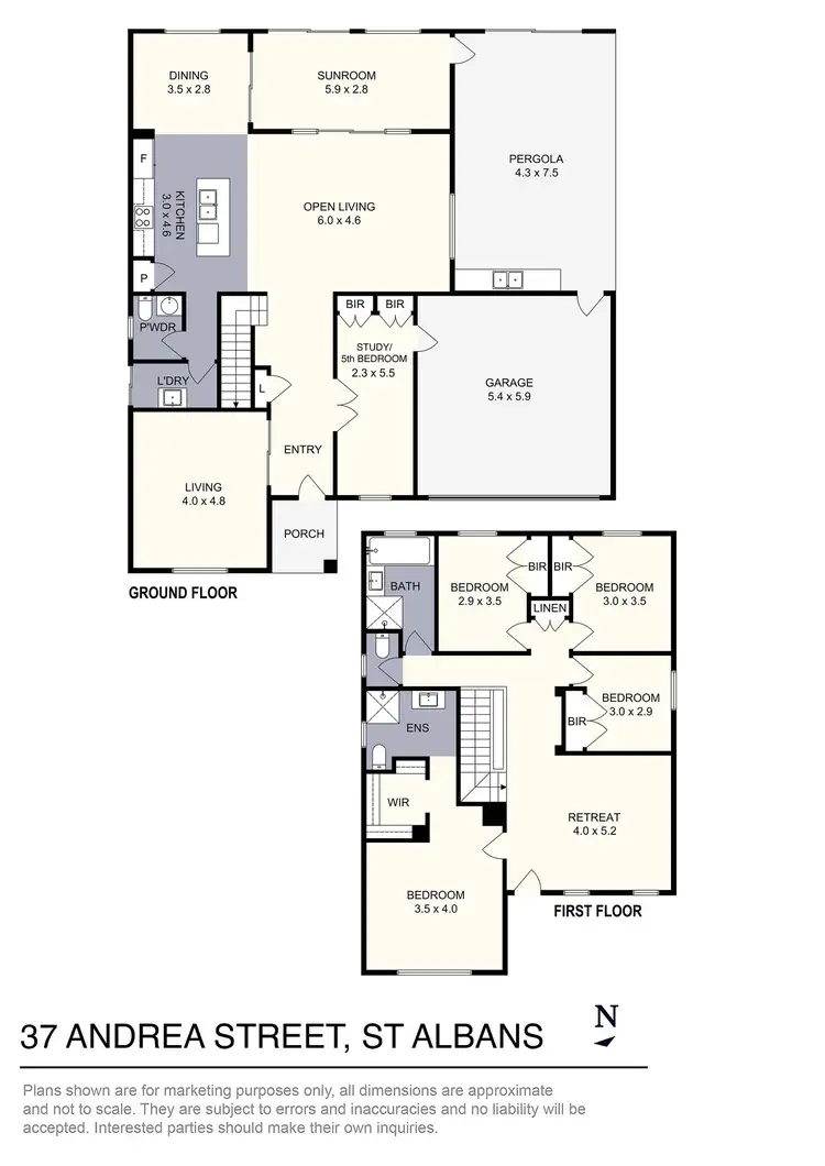 Floorplan of Homely house listing, 37 Andrea Street, St Albans VIC 3021