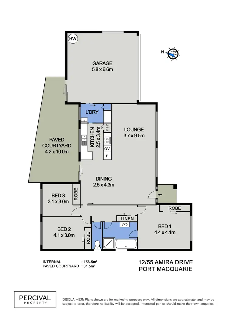 Floorplan of Homely villa listing, 12/55 Amira Drive, Port Macquarie NSW 2444