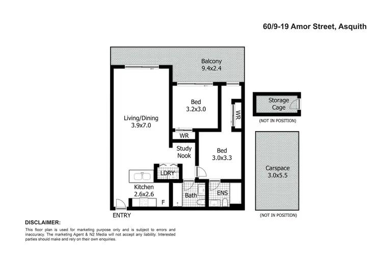 Floorplan of Homely unit listing, 60/9-19 Amor Street, Asquith NSW 2077