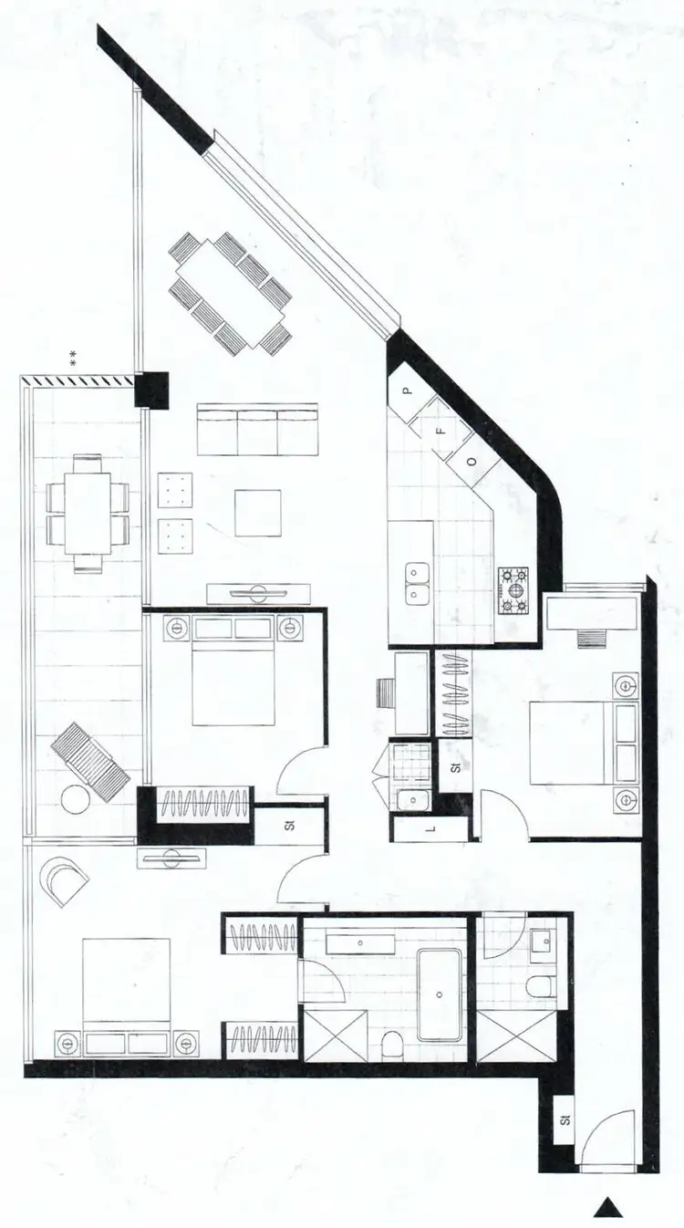 Floorplan of Homely apartment listing, 1702/472 Pacific Highway, St Leonards NSW 2065