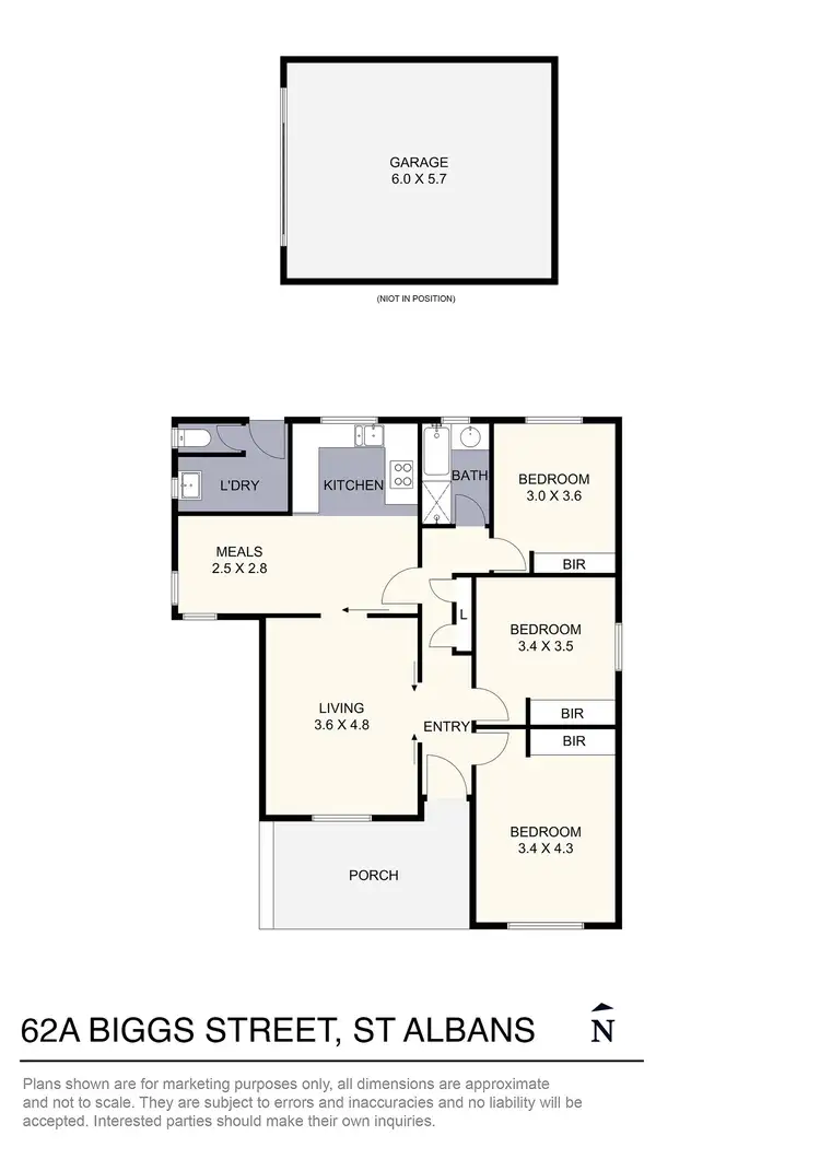 Floorplan of Homely house listing, 62A Biggs Street, St Albans VIC 3021