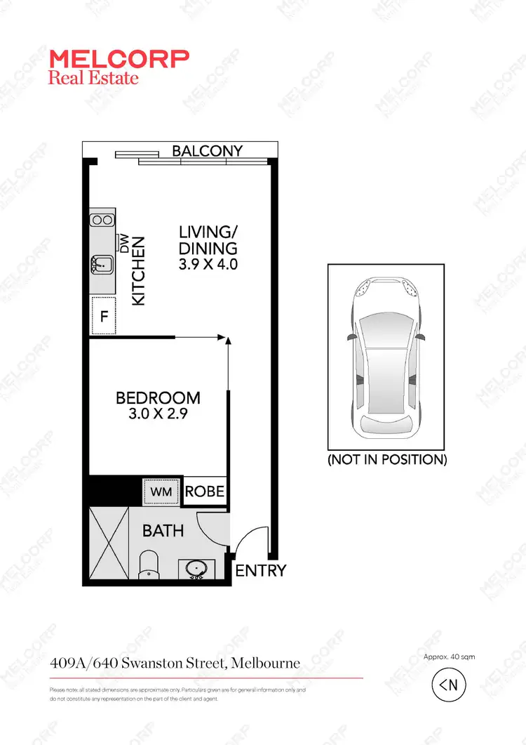 Floorplan of Homely apartment listing, 409A/640 Swanston Street, Carlton VIC 3053