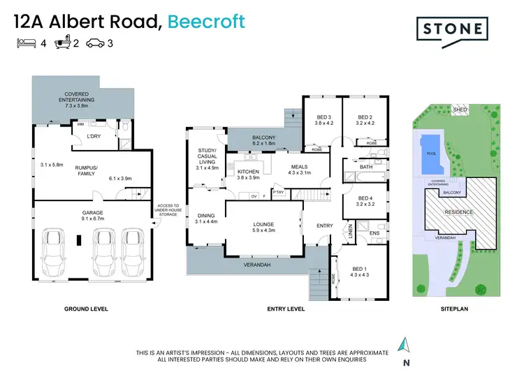 Floorplan of Homely house listing, 12A Albert Road, Beecroft NSW 2119