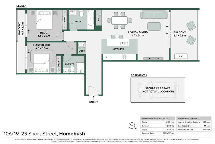 Floorplan of Homely apartment listing, 106/19-23 Short Street, Homebush NSW 2140