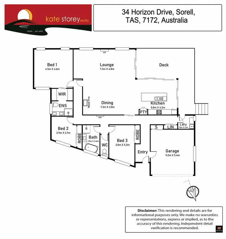 Floorplan of Homely house listing, 34 Horizon Drive, Sorell TAS 7172