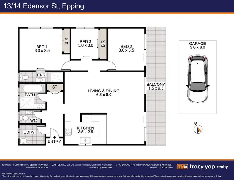 Floorplan of Homely apartment listing, 13/14 Edensor Street, Epping NSW 2121