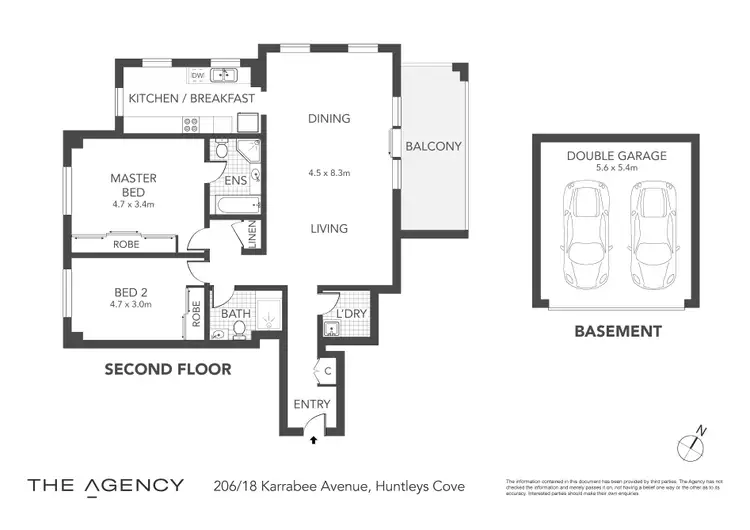 Floorplan of Homely apartment listing, 206/18 Karrabee Avenue, Huntleys Cove NSW 2111
