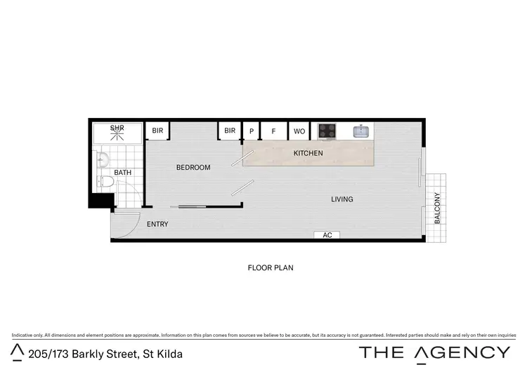 Floorplan of Homely apartment listing, 205/173-177 Barkly Street, St Kilda VIC 3182