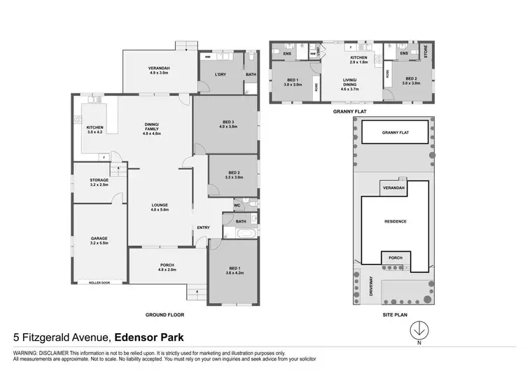 Floorplan of Homely house listing, 5 & 5A Fitzgerald Avenue, Edensor Park NSW 2176