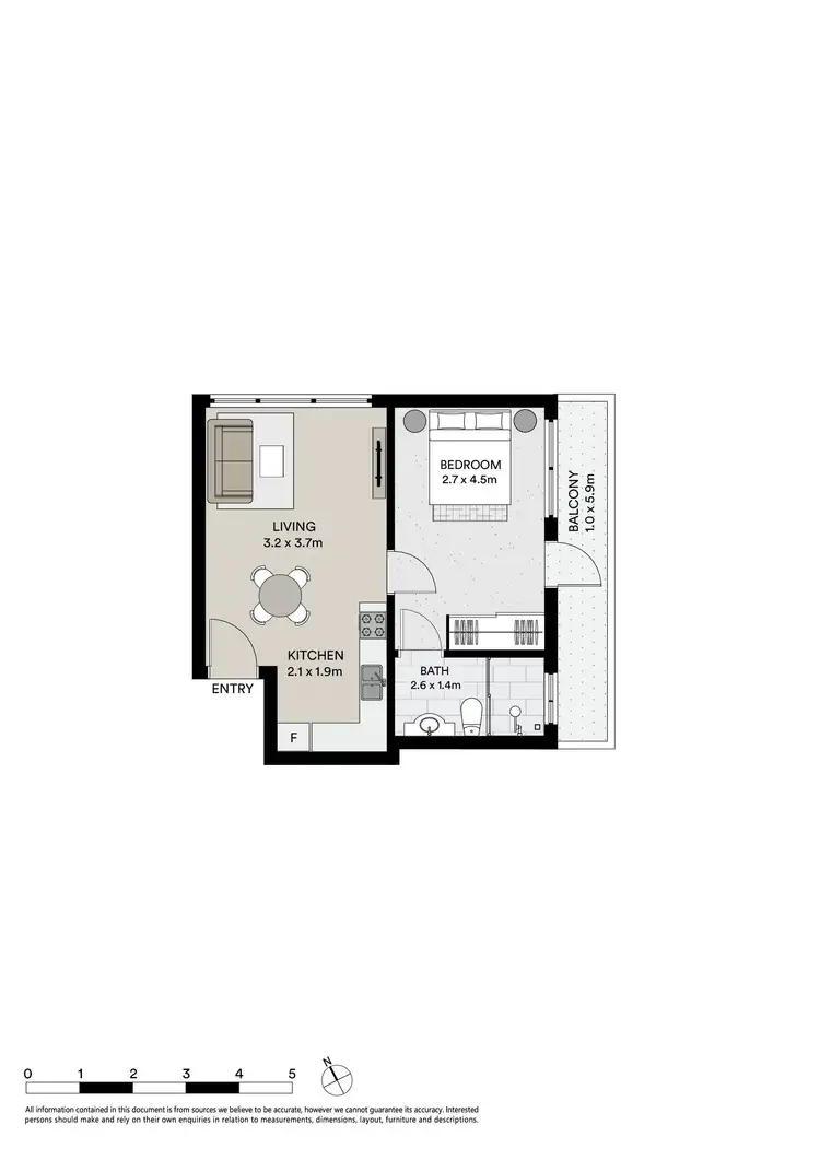 Floorplan of Homely apartment listing, 5/3 Council Street, Marrickville NSW 2204