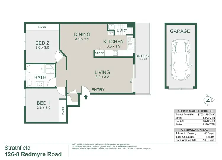 Floorplan of Homely apartment listing, 12/6-8 Redmyre Road, Strathfield NSW 2135