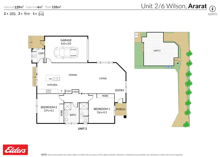 Floorplan of Homely unit listing, 2/6 Wilson Street, Ararat VIC 3377