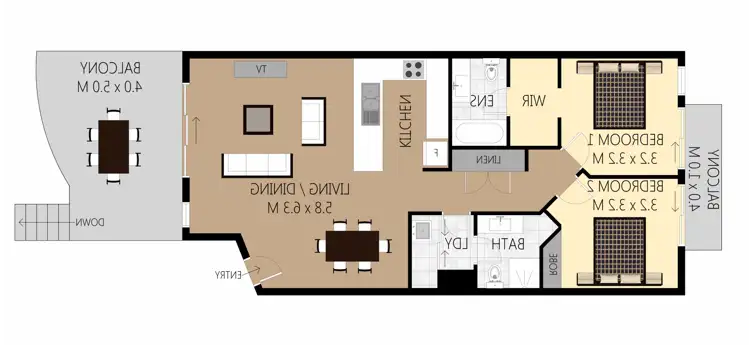 Floorplan of Homely apartment listing, 106/10-16 Alexandra Avenue, Mermaid Beach QLD 4218