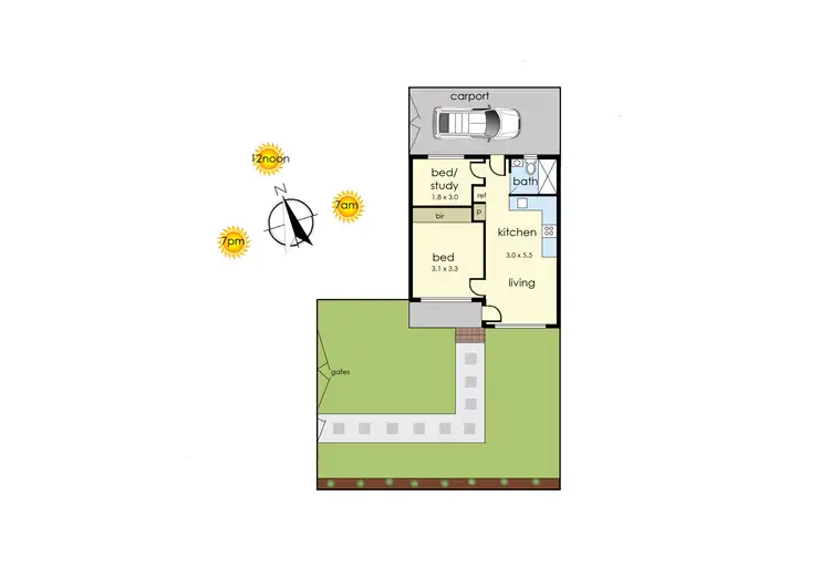 Floorplan of Homely unit listing, 17 Erskine Street, Frankston VIC 3199