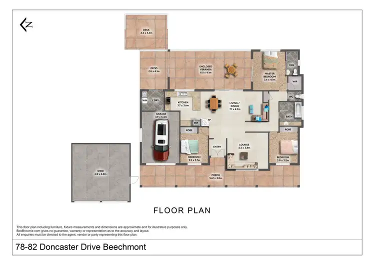 Floorplan of Homely rural property listing, 78-82 Doncaster Drive, Beechmont QLD 4211