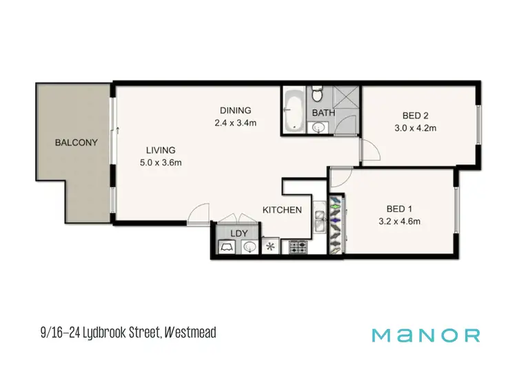 Floorplan of Homely apartment listing, 9/16-24 Lydbrook Street, Westmead NSW 2145