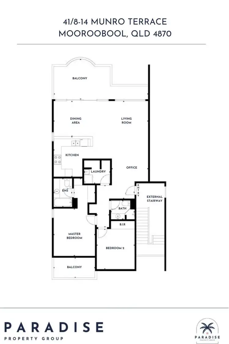 Floorplan of Homely apartment listing, 41/8-14 Munro Terrace, Mooroobool QLD 4870