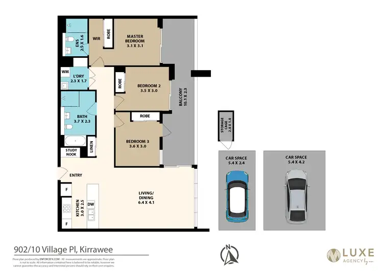 Floorplan of Homely unit listing, Level 9/902/10 Village Place, Kirrawee NSW 2232