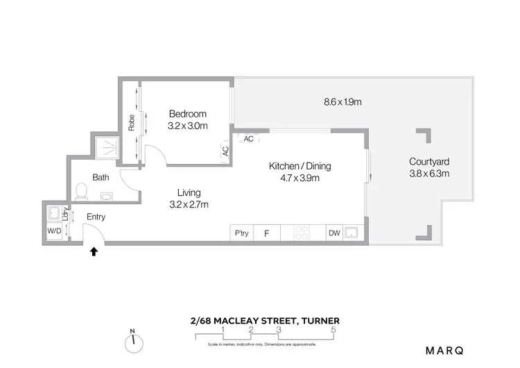 Floorplan of Homely apartment listing, 2/68 Macleay Street, Turner ACT 2612
