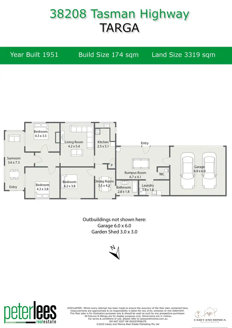 Floorplan of Homely house listing, 38208 Tasman Highway, Targa TAS 7259