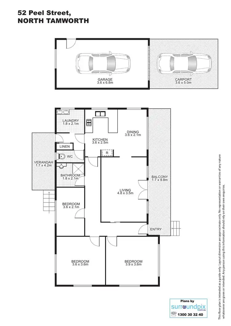 Floorplan of Homely house listing, 52 Peel Street, Tamworth NSW 2340
