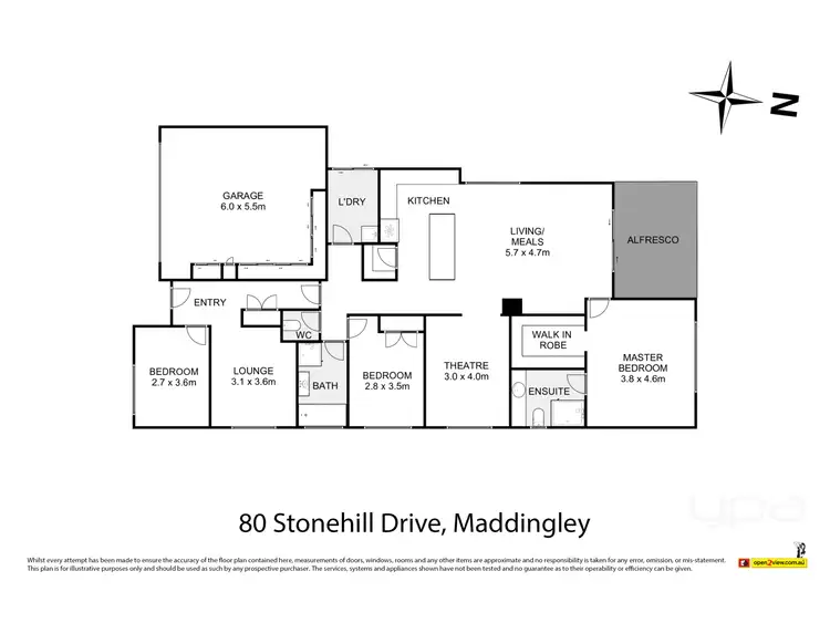 Floorplan of Homely house listing, 80 Stonehill Drive, Maddingley VIC 3340