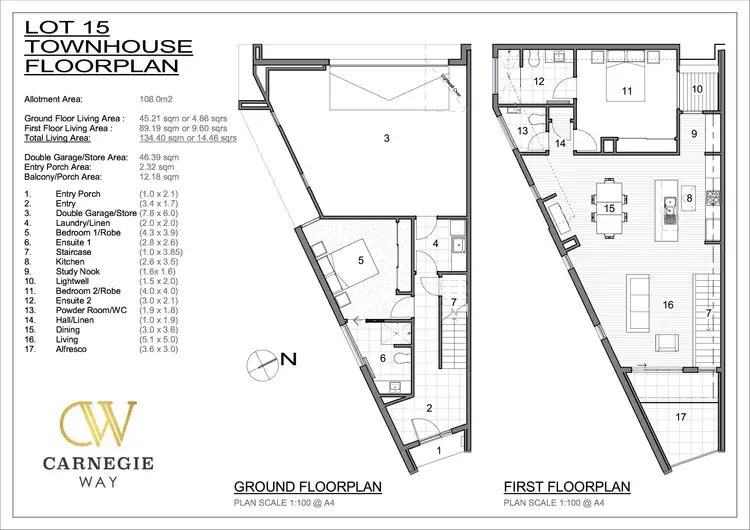 Floorplan of Homely townhouse listing, 34D Havlin Street, Bendigo VIC 3550