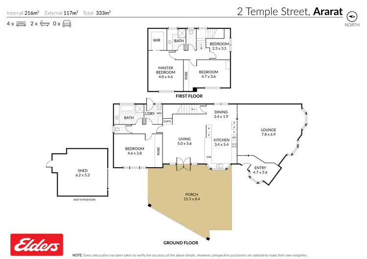 Floorplan of Homely house listing, 2 Temple Street, Ararat VIC 3377
