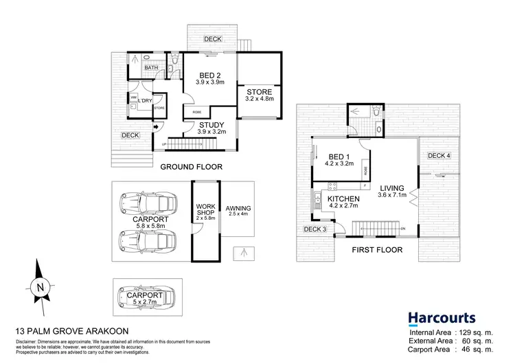 Floorplan of Homely house listing, 13 Palm Grove, Arakoon NSW 2431