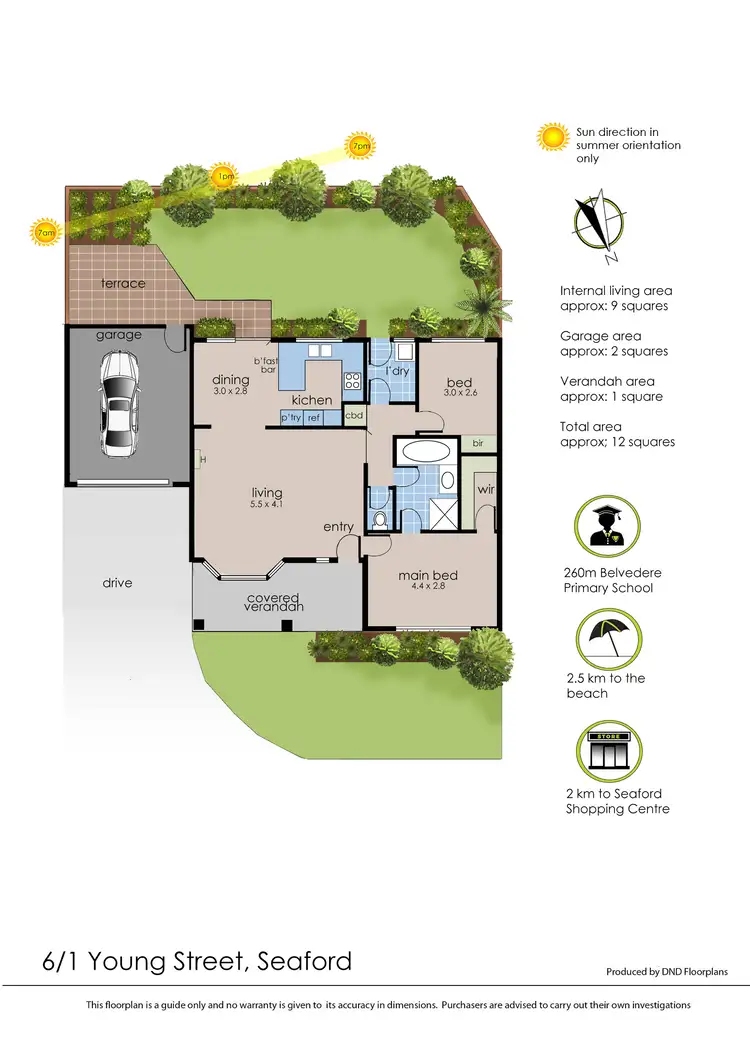 Floorplan of Homely unit listing, 6/1 Young Street, Seaford VIC 3198