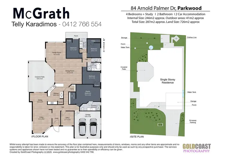 Floorplan of Homely house listing, 84 Arnold Palmer Drive, Parkwood QLD 4214