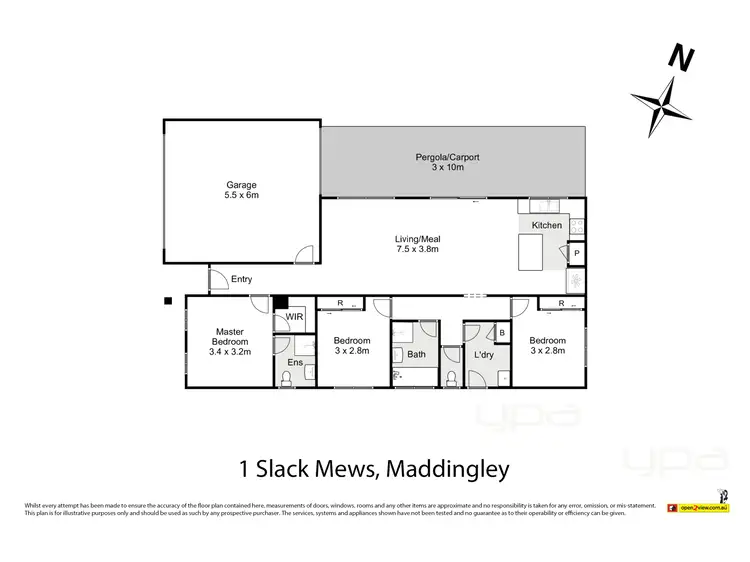 Floorplan of Homely house listing, 1 Slack Mews, Maddingley VIC 3340