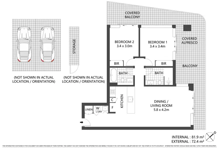 Floorplan of Homely apartment listing, 1402/3 Rawson Street, Wollongong NSW 2500