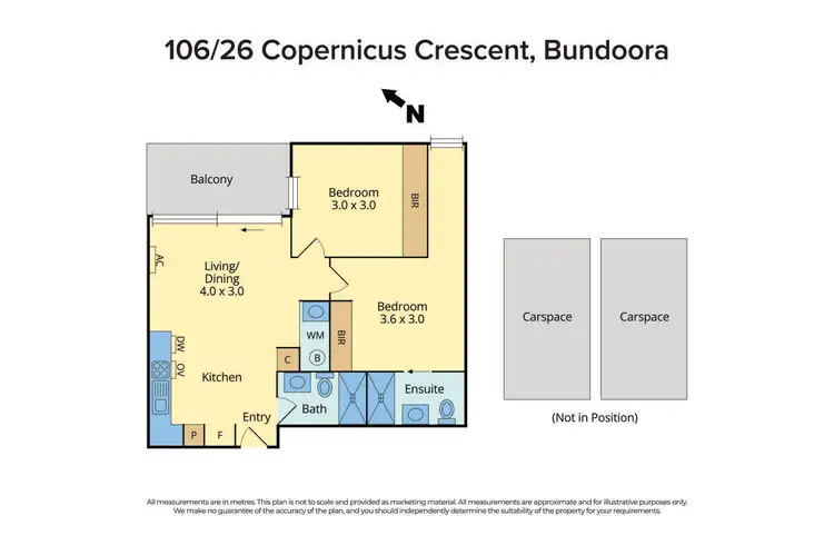 Floorplan of Homely apartment listing, 106/26 Copernicus Crescent, Bundoora VIC 3083